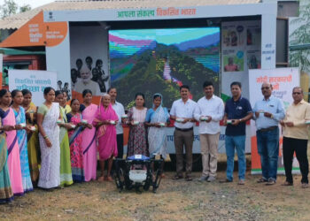 तळवलीत विकास रथाचे स्वागत