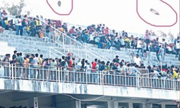 शाहू मैदानावर फुटबॉल सामन्यात हुल्लडबाजी