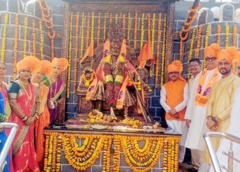 पिगोंडेत छत्रपती शिवाजी महाराजांच्या स्मारकाचे लोकार्पण