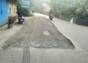 चौल रामेश्वरनजीक रस्त्याची दुरवस्था