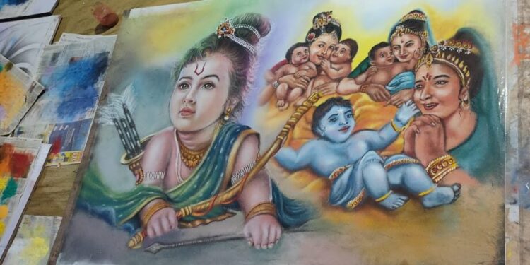 रांगोळी कलाकारांचा कलात्मक आविष्कार