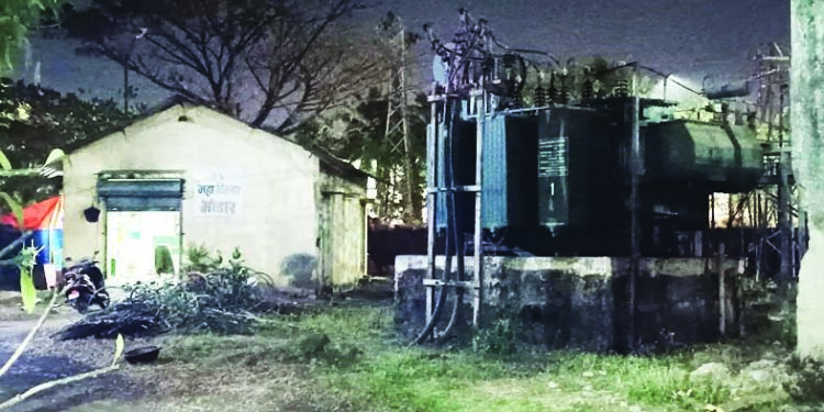 महावितरणचा ट्रान्सफॉर्मर गॅसवर