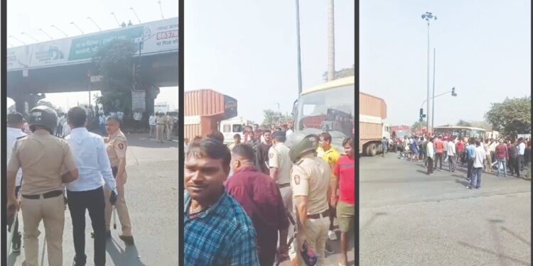 ट्रक चालक व मालक उतरले रस्त्यावर