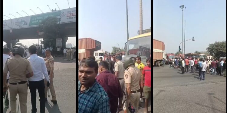 ट्रक चालकांच्या आंदोलनाला हिंसक वळण