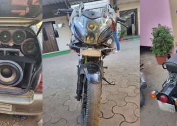 कर्कश आवाजाने मोटार चालविणार्‍यांवर कारवाई