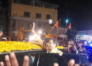 उद्धव ठाकरेंचे पालीत जल्लोषात स्वागत