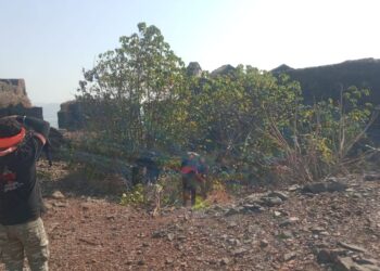 पद्मजलदुर्गात स्वच्छता मोहिम