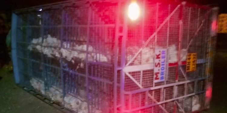 पिकअप टेम्पो पलटी