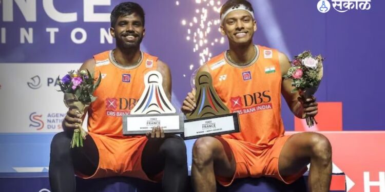 बॅडमिंटन स्पर्धेत सात्विक-चिराग जोडीअजिंक्य