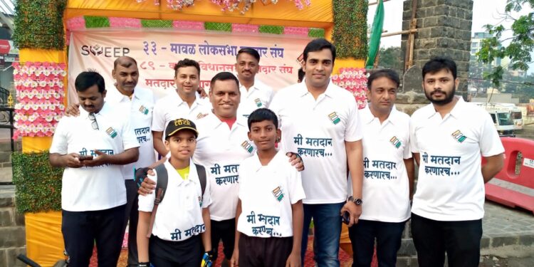 कर्जतमध्ये मतदार जनजागृती रॅली