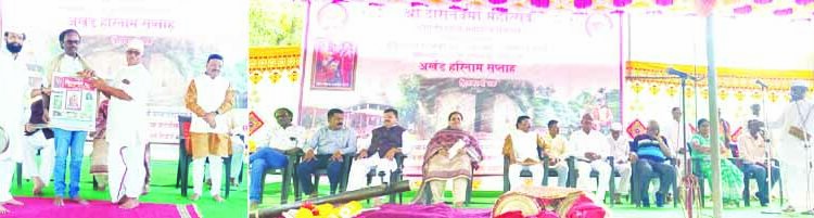 रामदासपठार येथे समर्थांच्या पादुकांची ग्रामप्रदक्षिणा