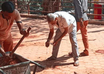 माथेरानमध्ये खड्डे भरण्यास सुरुवात