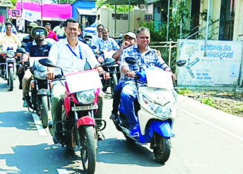 मतदार जनजागृतीकरीता मुरूडमध्ये बाईक रॅली