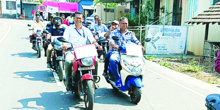 मतदार जनजागृतीकरीता मुरूडमध्ये बाईक रॅली