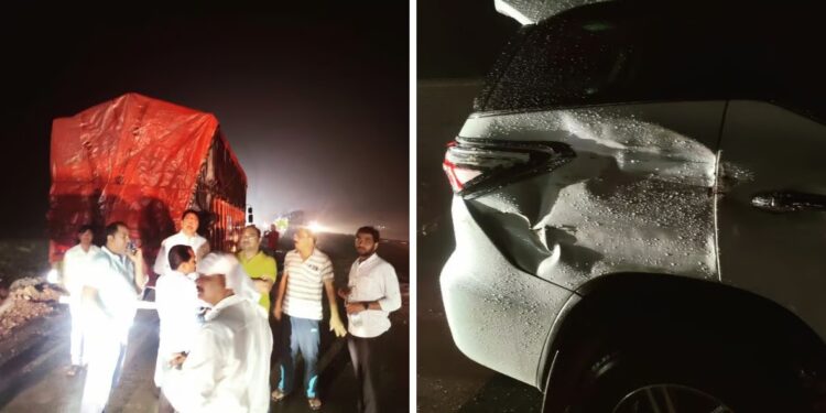 नाना पटोलेंचा गाडीला भीषण अपघात