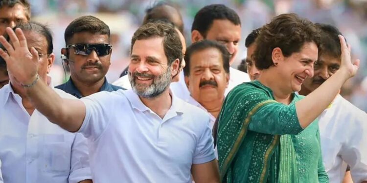 राहुल, प्रियंका यांचा ‘रोड शो’