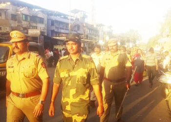 रसायनीत पोलिसांचे संचलन