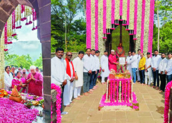 माँसाहेबांच्या रथयात्रेचे पाचाडच्या समाधीस्थळी स्वागत