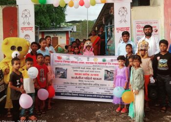 वडगाव शाळेत अवतरली कार्टूननगरी