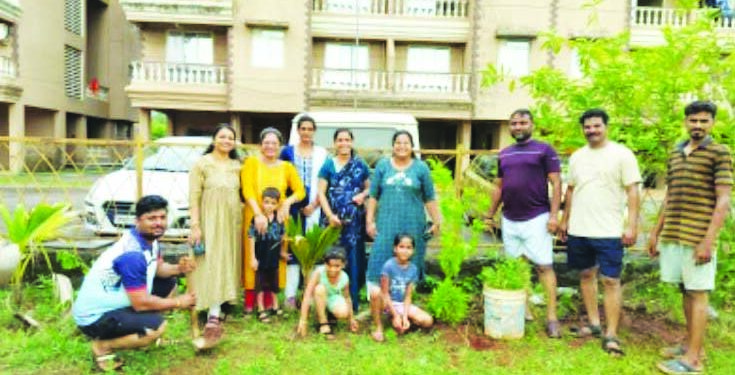 पाटणसई येथे वृक्षारोपण