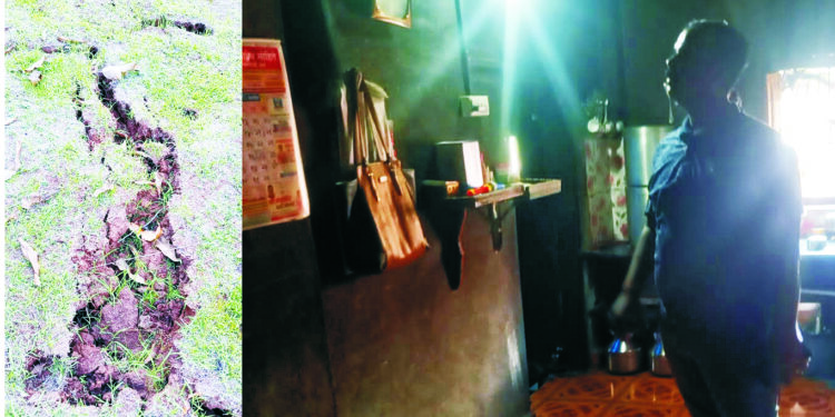 पोलादपुरात जमिनीला भेगा