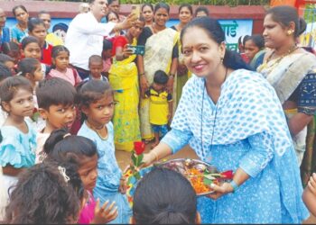 चोरढे शाळेत नवागतांचा मेळावा