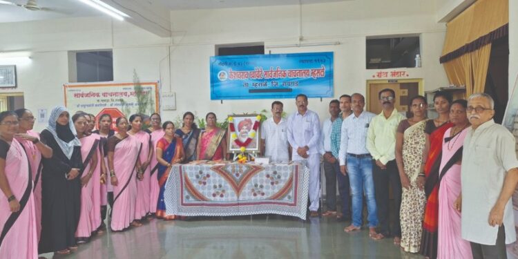 पाभरे हायस्कूलमध्ये छत्रपती शाहू महाराजांची जयंती