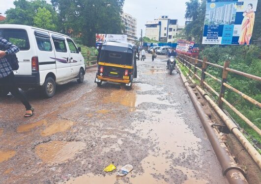 नेरळ खांडा पुलाची दुरवस्था