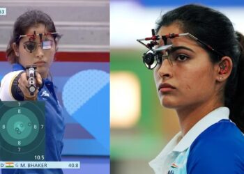 मनू भाकर ची ऐतिहासिक कामगिरी; नेमबाजीत कांस्यपदकाला गवसणी