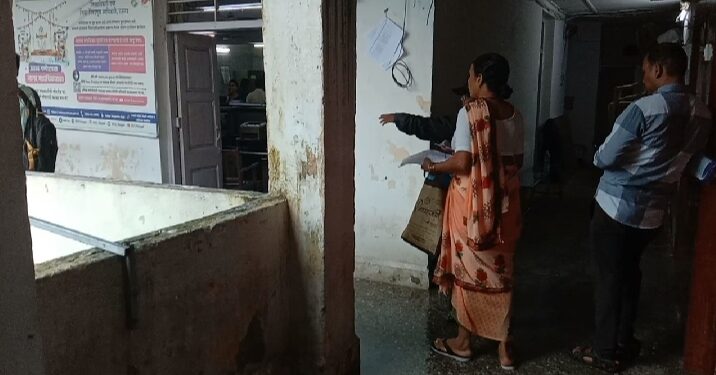 उरण तहसील कार्यालयात गळती