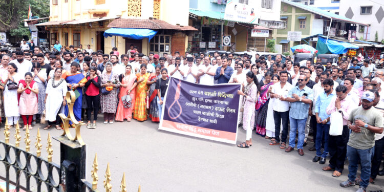 यशश्री शिंदेला न्याय द्या; सकल हिंदू समाज अलिबागची मागणी