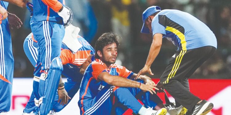 रवी बिश्‍नोईच्या चेहर्‍याला दुखापत