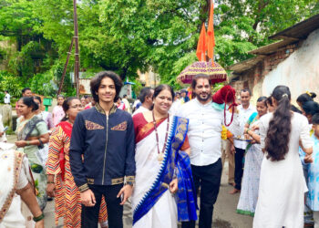 माऊलीच्या पालखीचे स्वागत