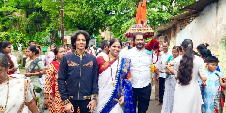 माऊलीच्या पालखीचे स्वागत