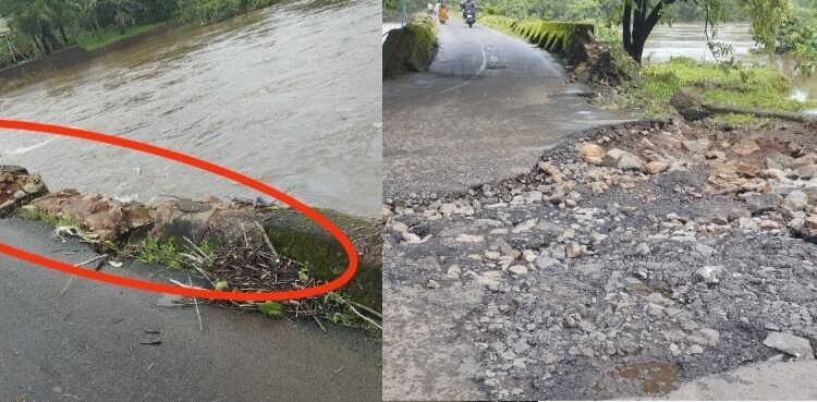 नागोठण्यातील शिवकालीन पुलाला अखेरची घरघर