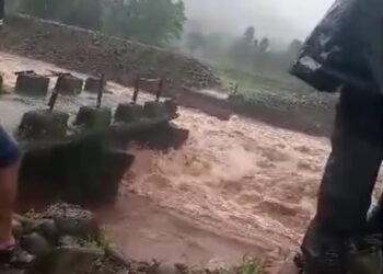 महाडमधील कसबे शिवथर पूल गेला वाहून