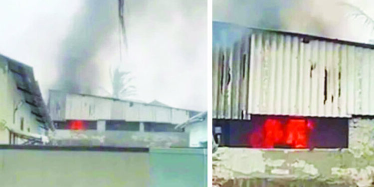 डोंबिवली एमआयडीसीत शॉर्ट सर्किटमुळे डाईंग कंपनीला आग