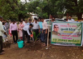 वृक्ष लागवडीतून कृषी दिन साजरा