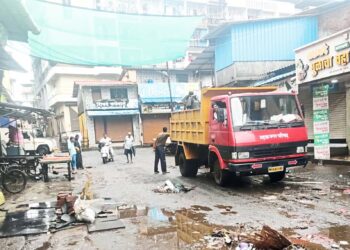 पुरानंतर महाड शहराची साफसफाई