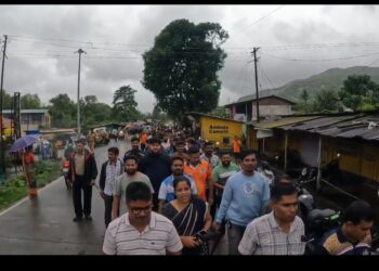 शिहू येथे निषेध मोर्चा