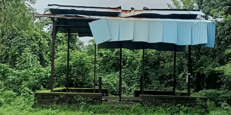 तळा शहरातील स्मशानशेडची दुरवस्था