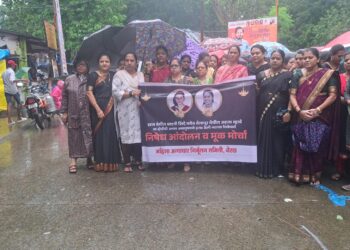 नेरळमध्ये महिला अत्याचार निर्मूलन समितीकडून मूक मोर्चा