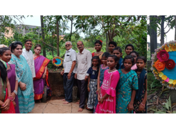 आदिवासी विद्यार्थ्यांनी बांधली वृक्षांना राखी