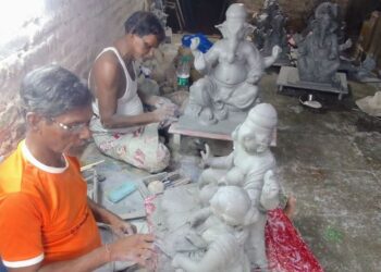 गणेशमुर्तींचे काम अंतिम टप्प्यात