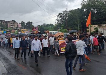 नेरळमध्ये मूकमोर्चा शेकडो हिंदूंनी घेतला सहभाग