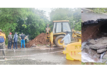 कोलाड-रोहा राज्यमार्गाला भगदाड