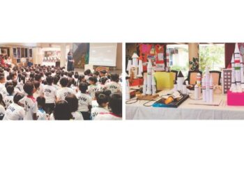 विद्यार्थ्यांनी अनुभवला अंतराळ प्रवास