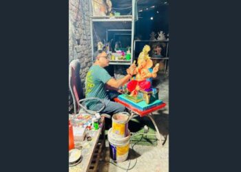 चिरनेरमध्ये साखरचौथ गणेशोत्सवाची लगबग