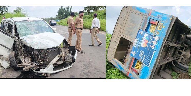 पालीनजिक एनसीसी विद्यार्थ्यांच्या बसला भीषण अपघात