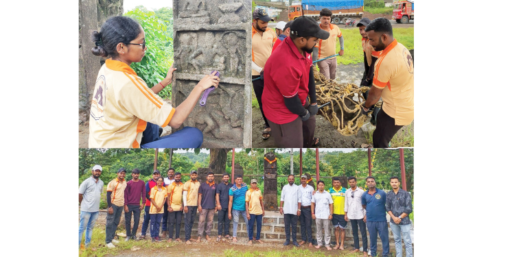 रातवड येथील वीरगळांचे संवर्धन